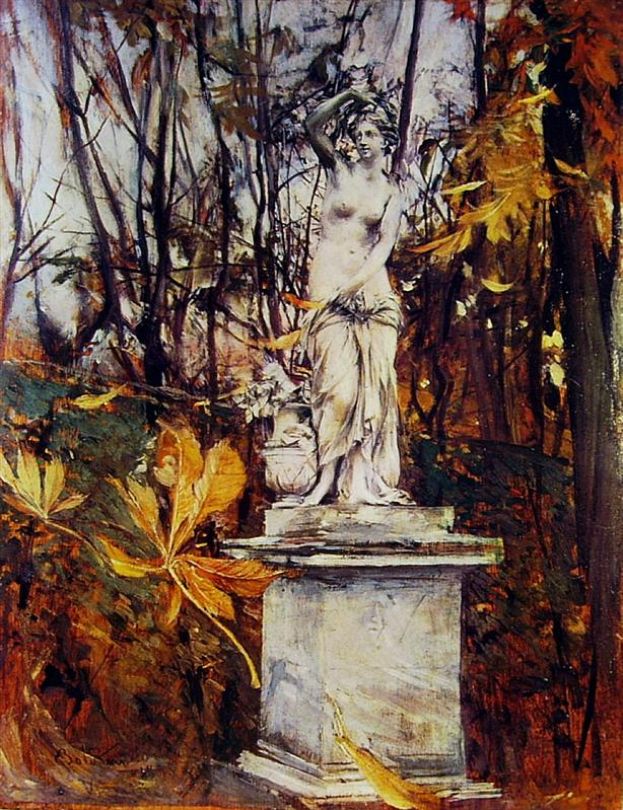 Estatua en el parque de Versalles - Giovanni Boldini