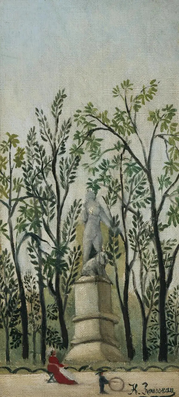 Estatua de Diana en el parque - Henri Rousseau