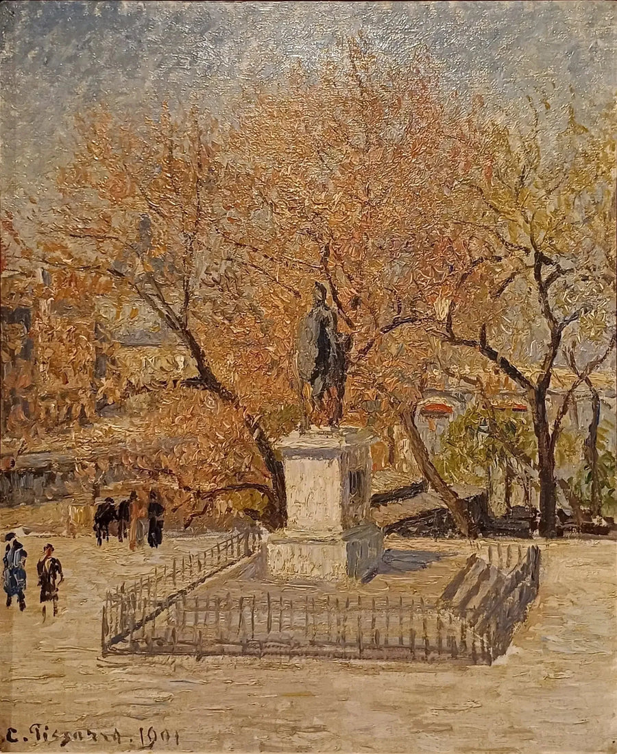 Estatua de Enrique IV, principio de la primavera - Camille Pissarro