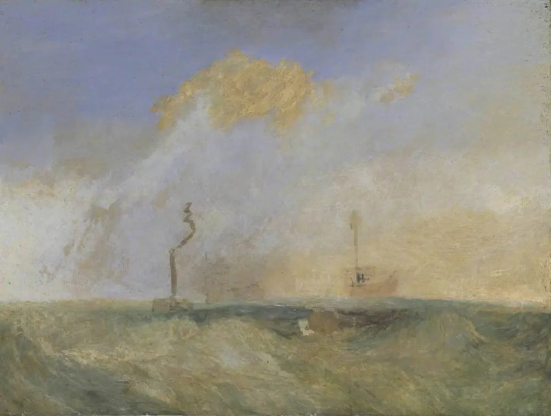 Vapor y barco de luz; un estudio para 'El combate del Temeraire' - J. M. W. Turner