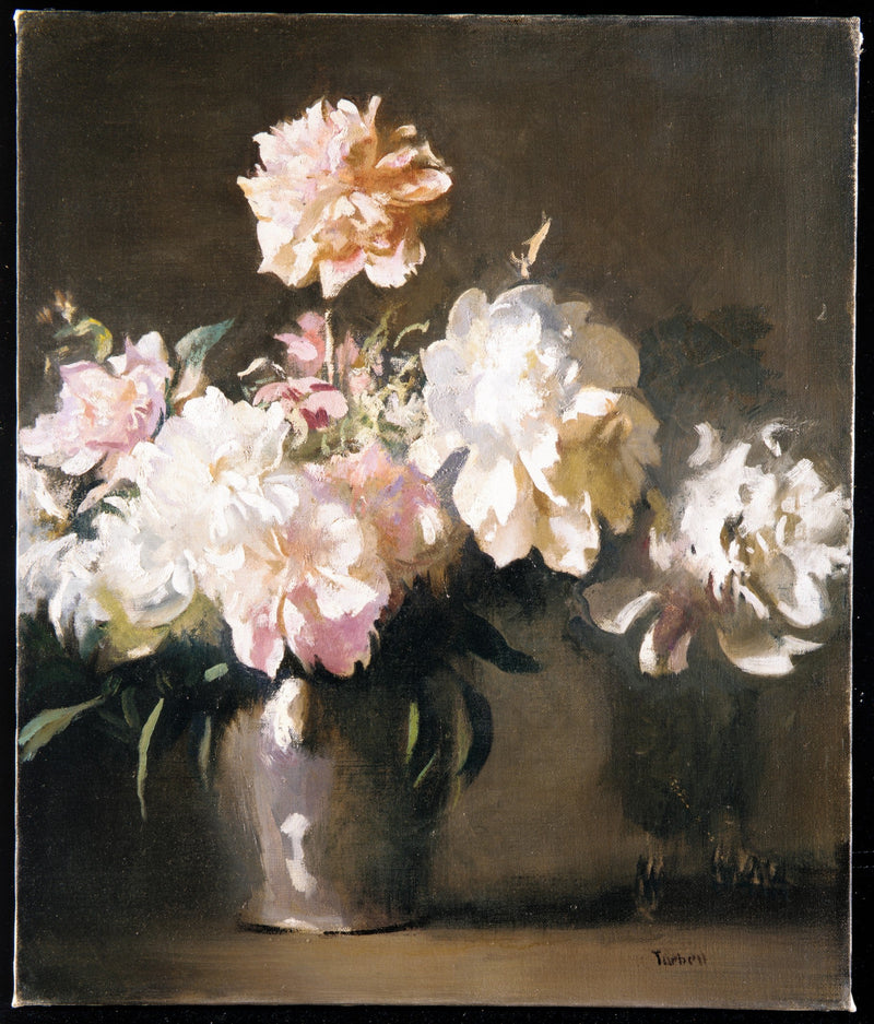 Naturaleza muerta: jarrón de peonías - Edmund Charles Tarbell