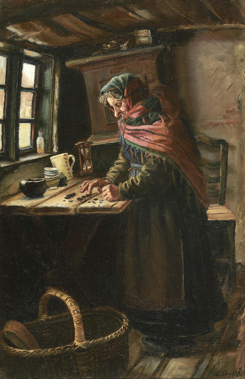 Stine Bollerhus cuenta el dinero que ganó vendiendo pan. Y empieza de nuevo. - Anna Ancher