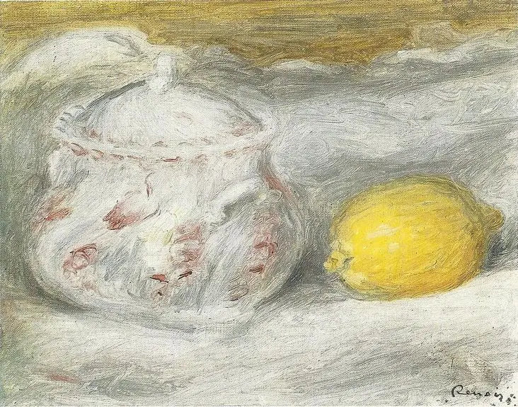 Azucarero y limón - Pierre-Auguste Renoir