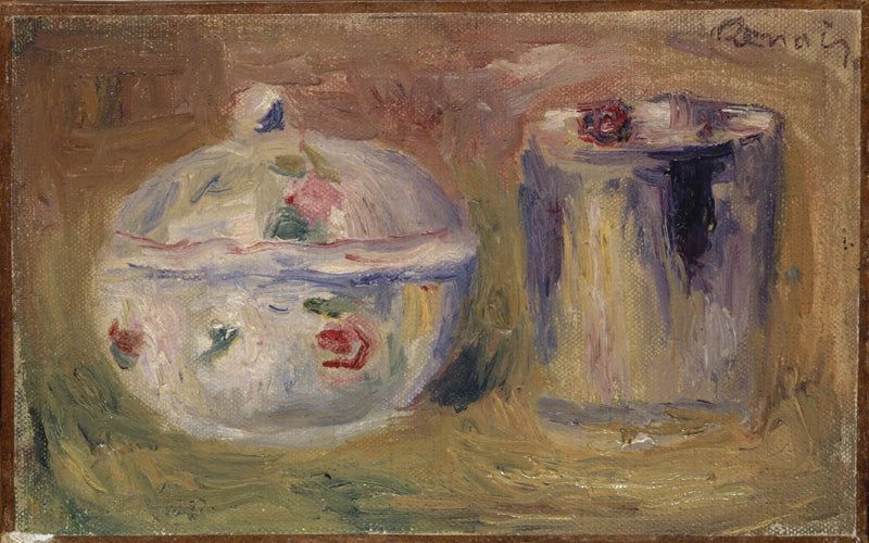 Azucarera y vaso - Pierre-Auguste Renoir
