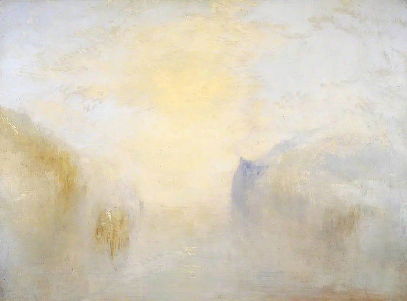 Amanecer, con un barco entre cabos - J. M. W. Turner