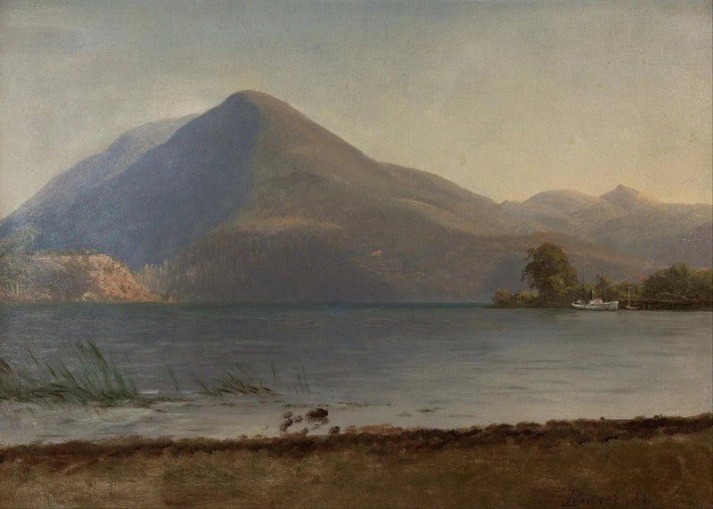 En el Hudson - Albert Bierstadt