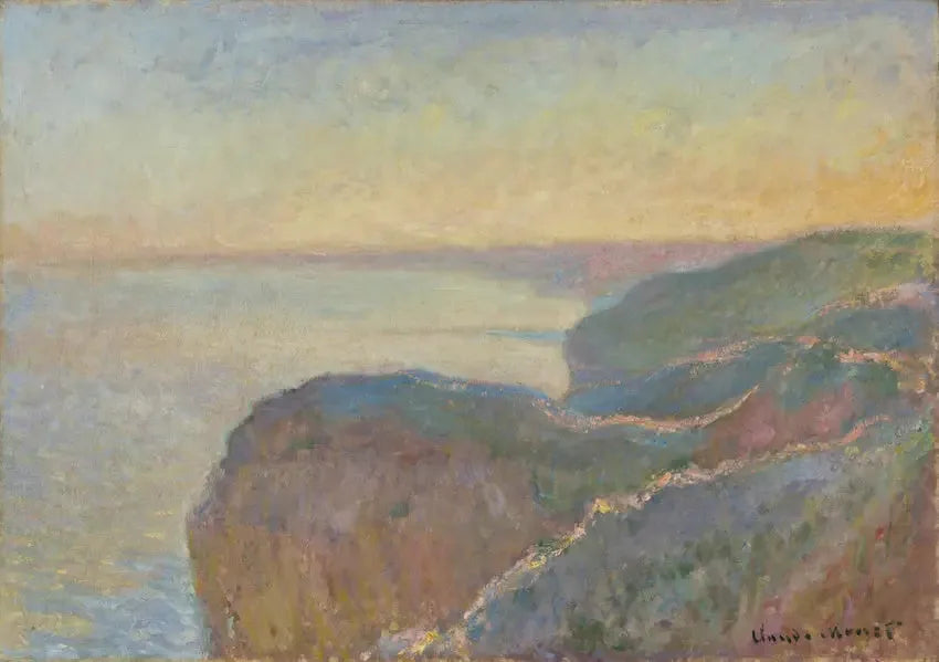 En el acantilado de Dieppe - Claude Monet