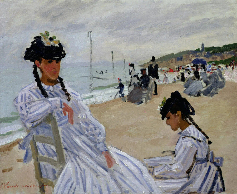 En la playa de Trouville - Claude Monet