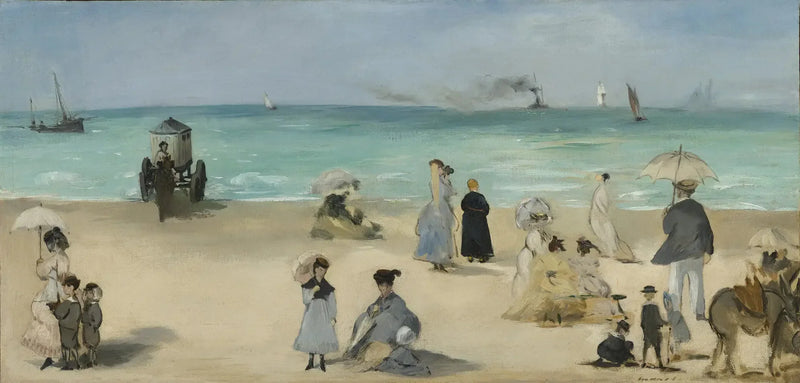 En la playa de Boulogne - Édouard Manet