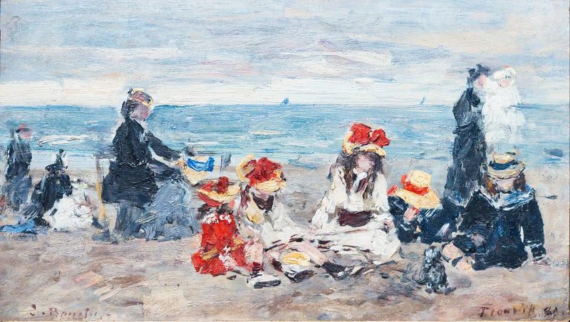 En la playa de Trouville - Eugène Boudin