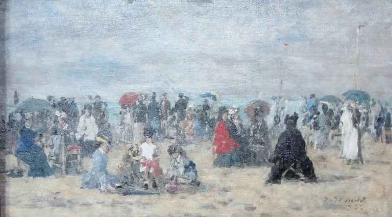 En la playa de Trouville - Eugène Boudin
