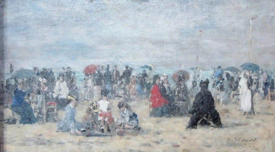 En la playa de Trouville - Eugène Boudin