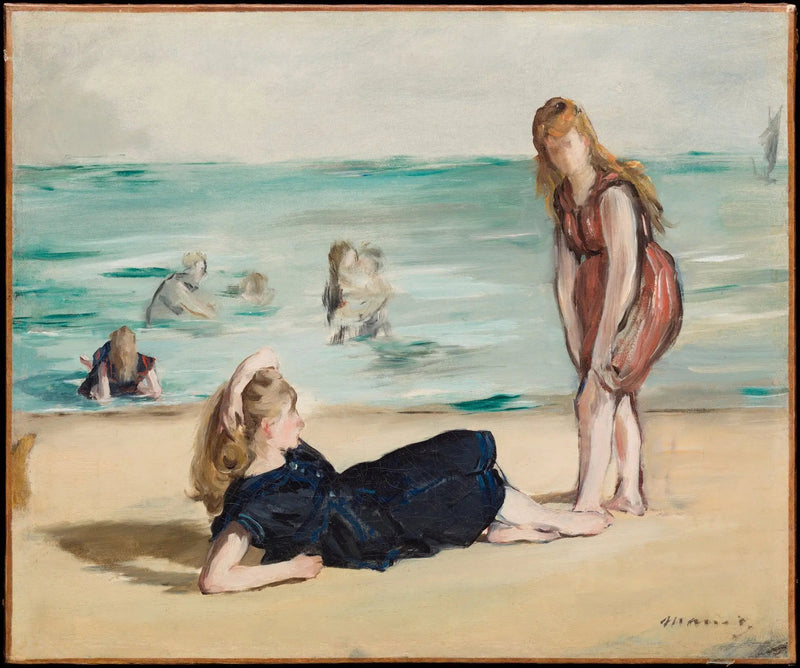 En la playa - Édouard Manet
