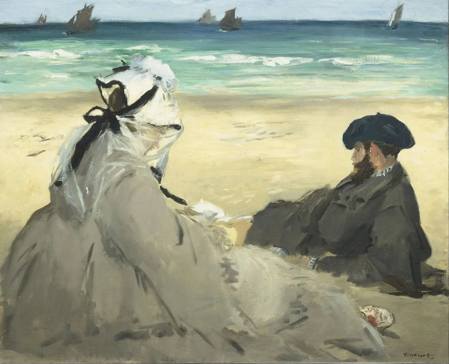 En la playa - Édouard Manet