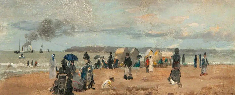 En la playa - Eugène Boudin