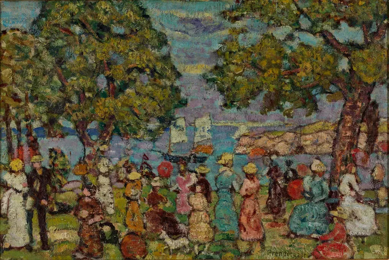 En la playa - Maurice Prendergast