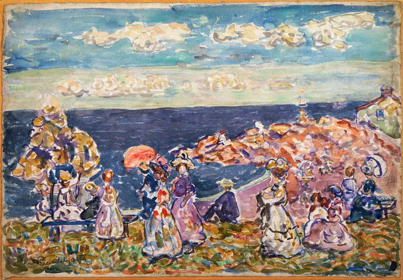 En la playa - Maurice Prendergast