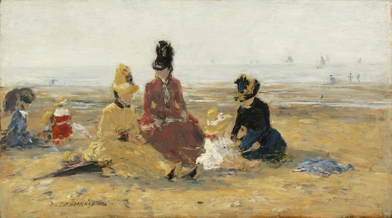 En la playa, Trouville - Eugène Boudin