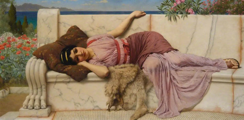 En la terraza - John William Godward