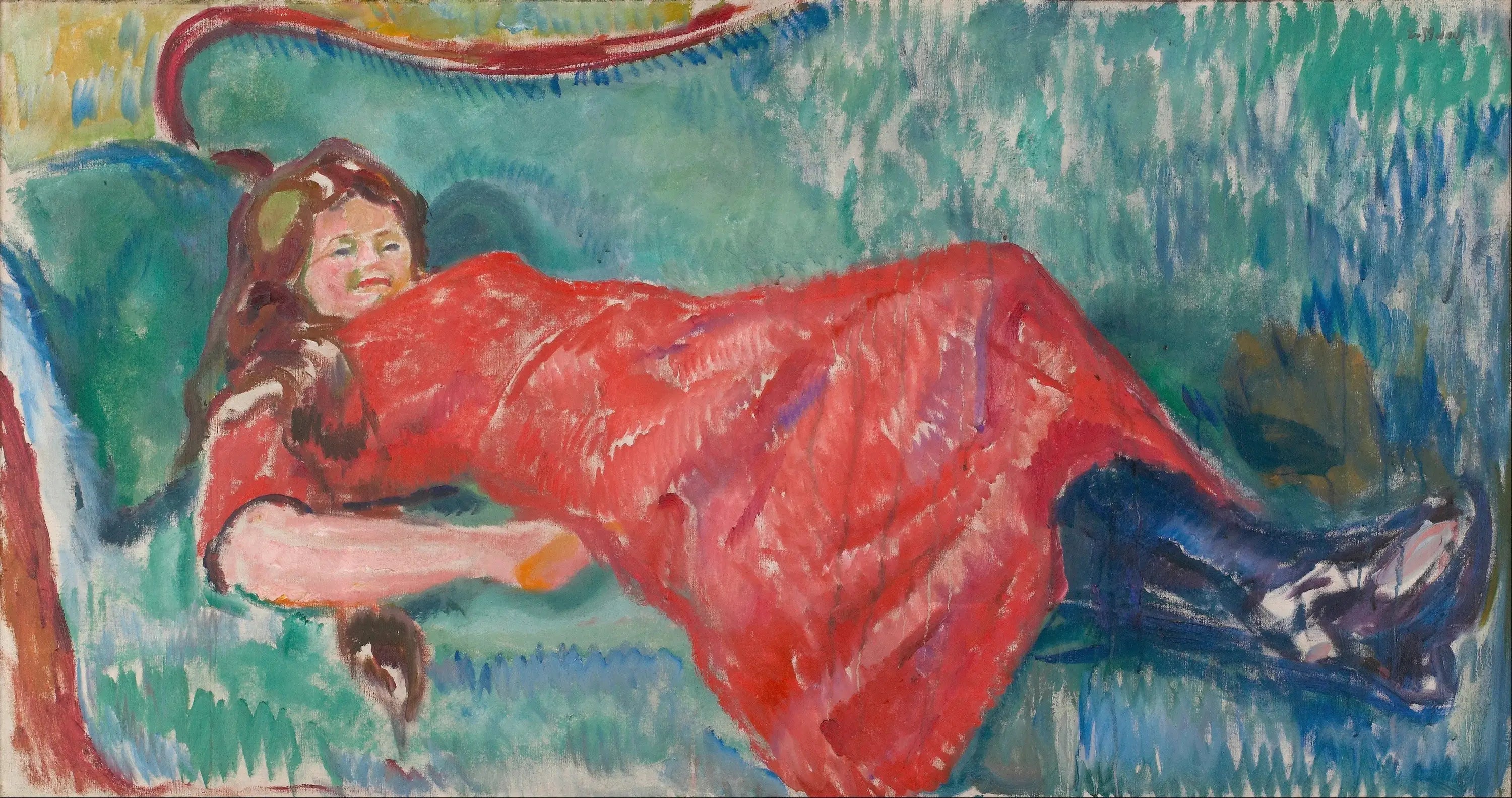 Sur le canapé - Edvard Munch image 1 reproduction de peinture à l’huile