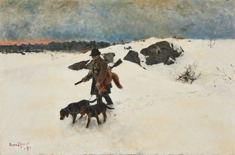 De regreso de la caza del zorro - Bruno Liljefors