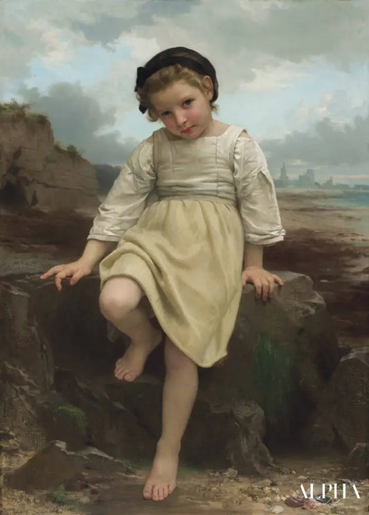 Sur le rocher - William Bouguereau - Reproductions de tableaux et peintures haut de gamme