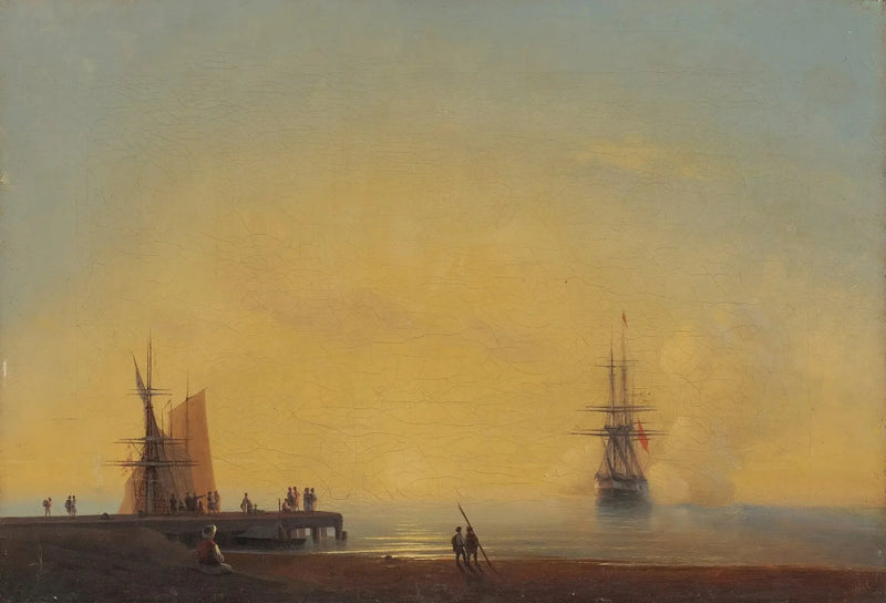 En las carreteras, por la tarde - Iván Aivazovski
