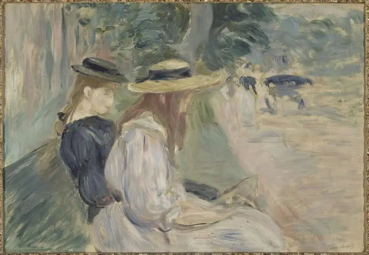 En un banco en el bosque de Boulogne - Berthe Morisot