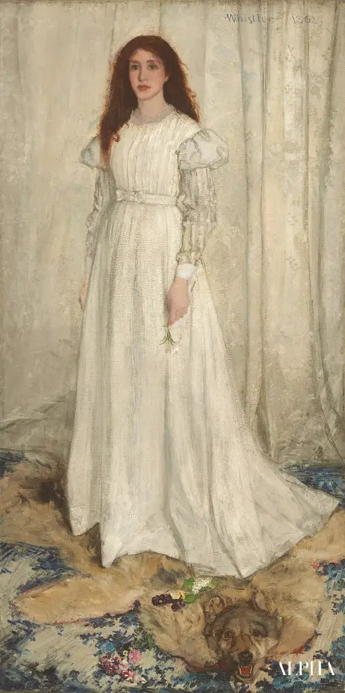 Symphonie en blanc, n° 1 : La fille blanche - James Abbott McNeill Whistler - Reproductions de tableaux et peintures haut de gamme