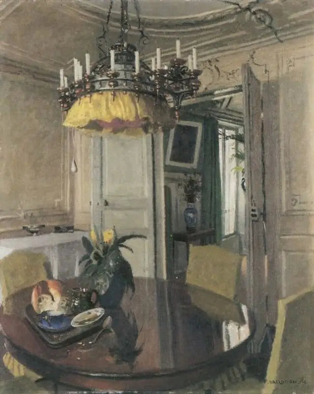 Mesa de comedor con ramo - Félix Vallotton