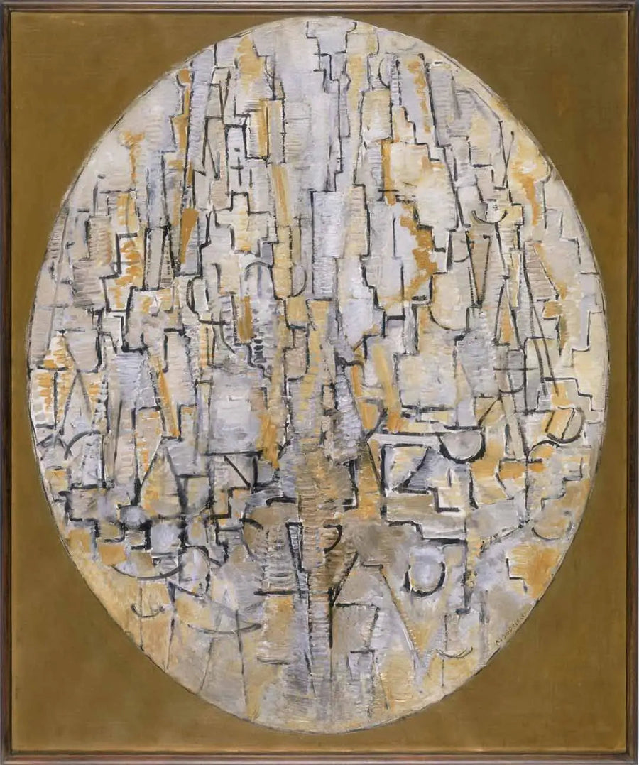 Cuadro n° 3: Composición en un óvalo - Piet Mondrian