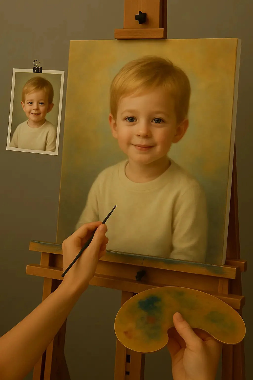 🎨 Tableau personnalisé enfant – Peinture à l’Huile Unique image 1 copie de tableau peinte à la main