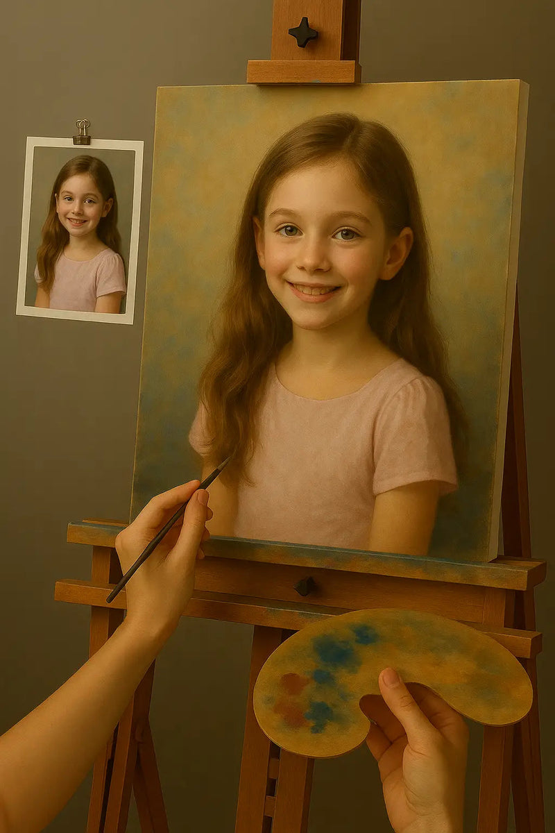 🎨 Cuadro personalizado para niños – Pintura al óleo única