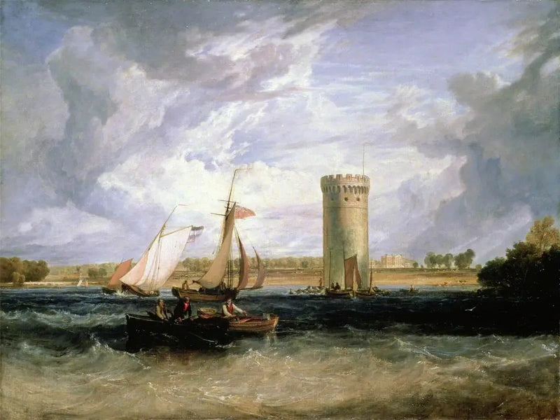 Tabley, Cheshire, la residencia de Sir J. F. Leicester, Bt: Día Ventoso - J. M. W. Turner