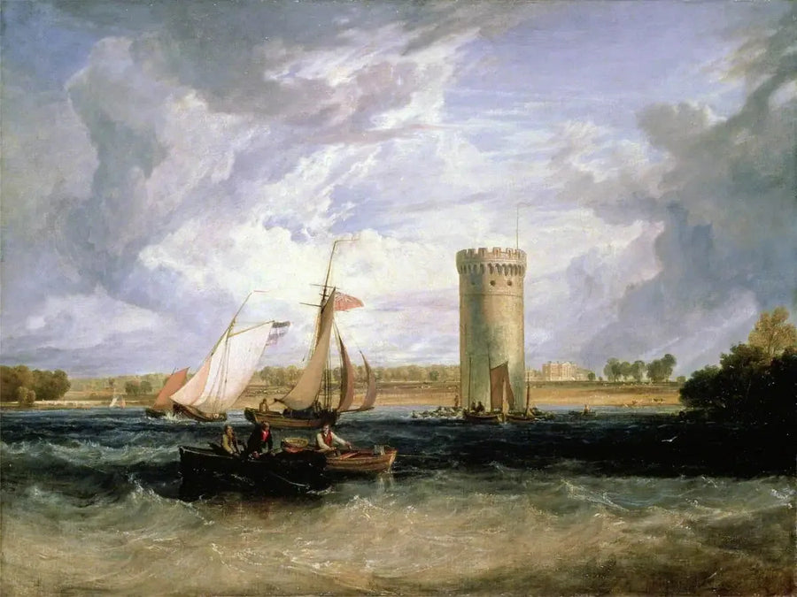 Tabley, Cheshire, la residencia de Sir J. F. Leicester, Bt: Día Ventoso - J. M. W. Turner
