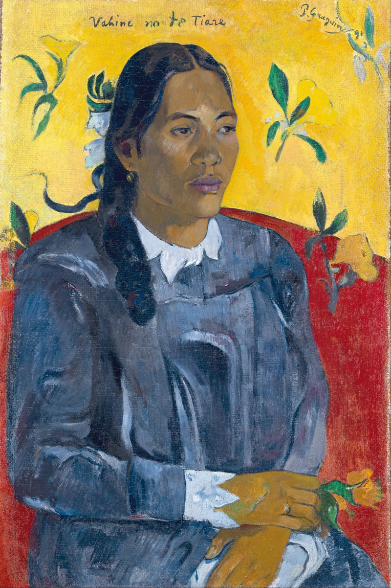 Tahitiana con la flor - Paul Gauguin