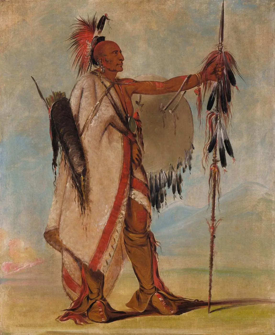 Tál-lee un guerrier de distinction - George Catlin - Alpha Reproduction