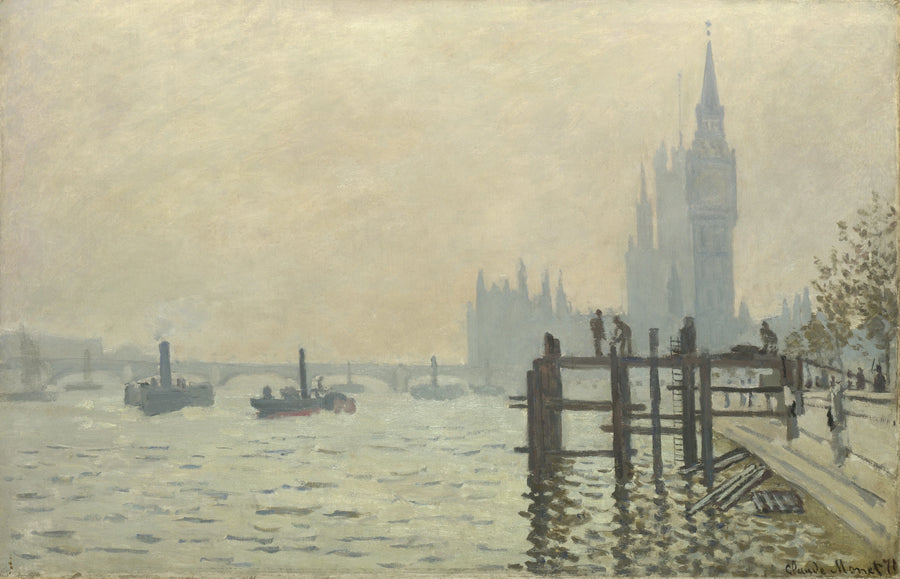 El Támesis aguas abajo de Westminster W166 - Claude Monet