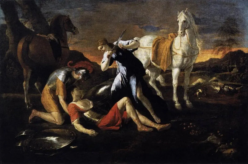 Tancrède y Herminia - Nicolas Poussin