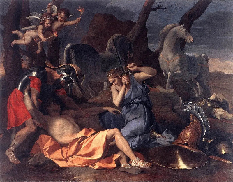 Tancrède y Herminia - Nicolas Poussin