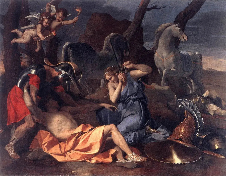 Tancrède y Herminia - Nicolas Poussin