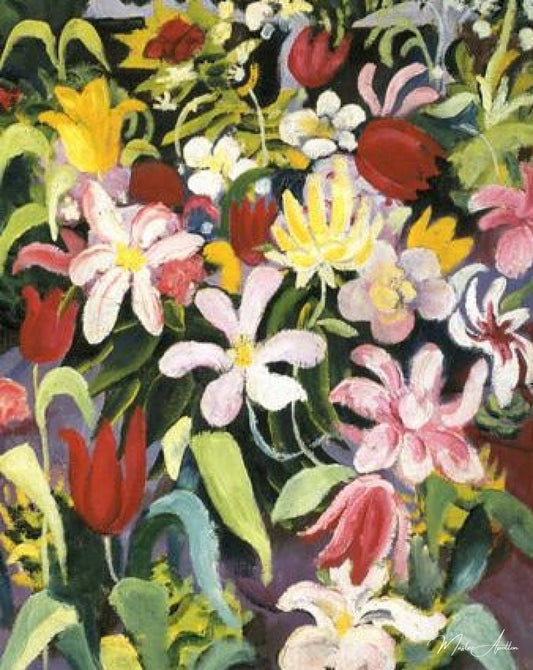 Tapis de fleurs - August Macke - Reproductions de tableaux et peintures haut de gamme