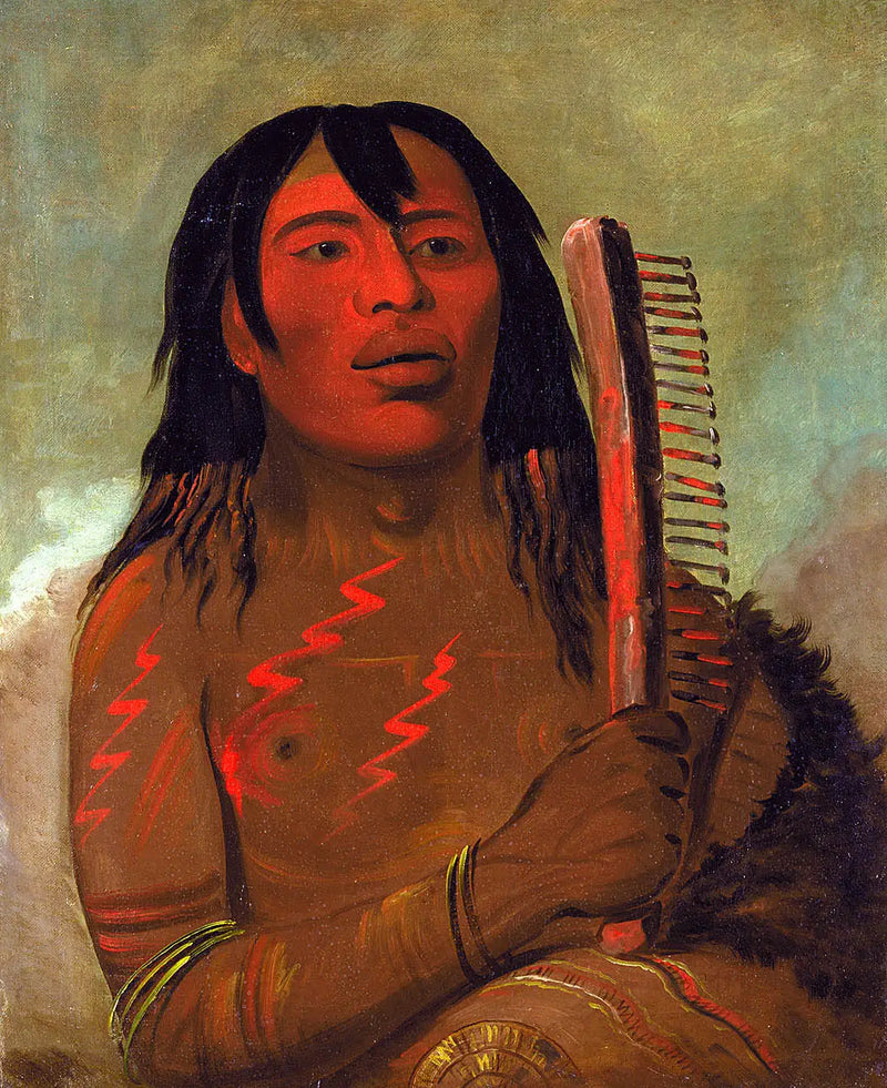 Tcha-dés-sa-ko-máh-pee, el hijo del oso - George Catlin