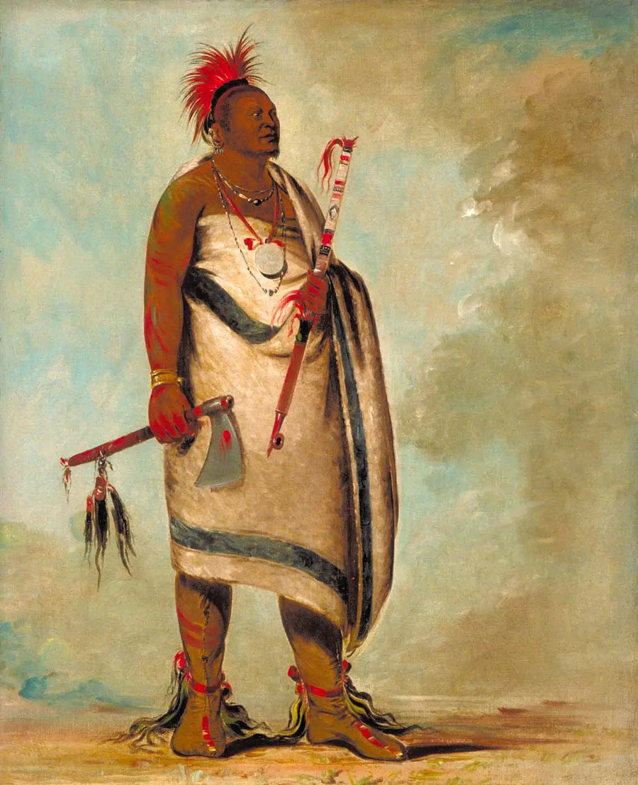 Tchong-tas-sáb-bee, perro negro, segundo jefe - George Catlin