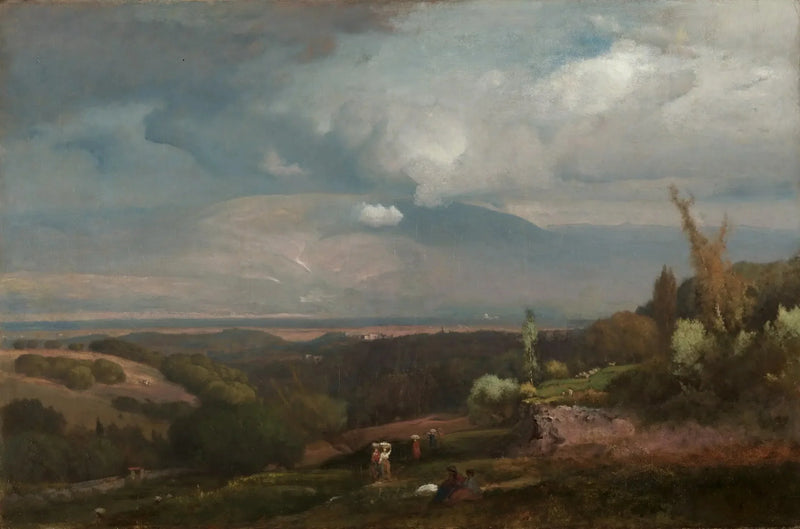 Tormenta que se acerca a las colinas de Alban - George Inness