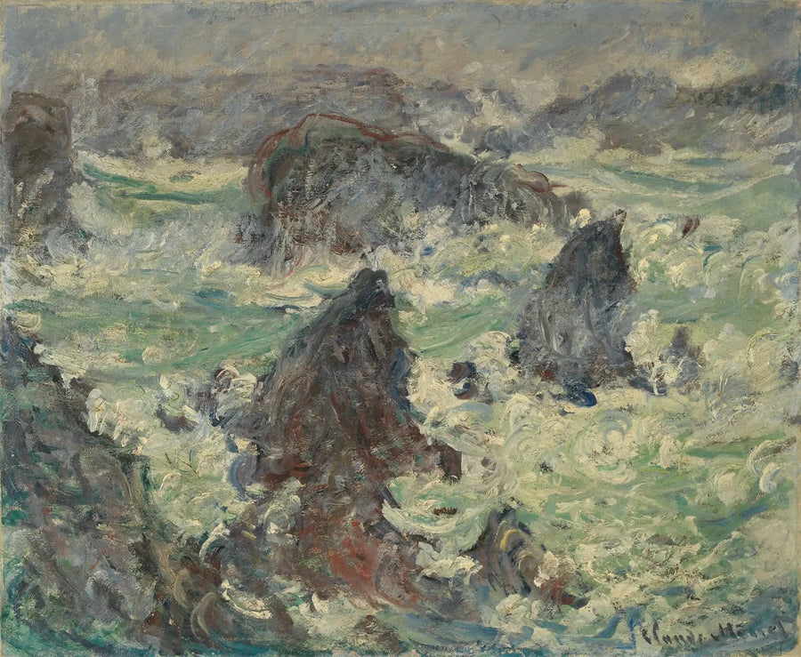 Tormenta en las Costas de Belle-Île - Claude Monet