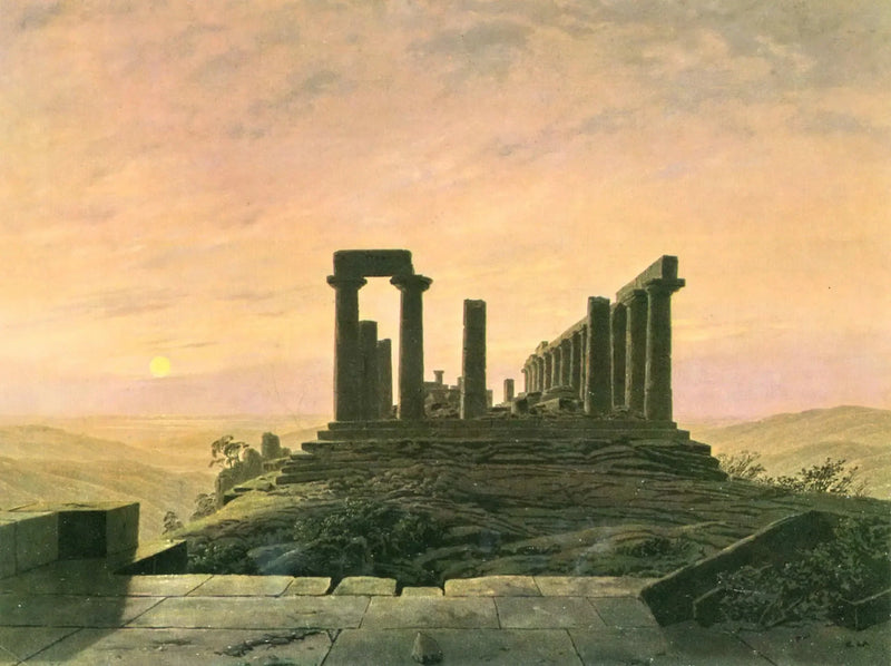 templo de Juno en Agrigento - Caspar David Friedrich