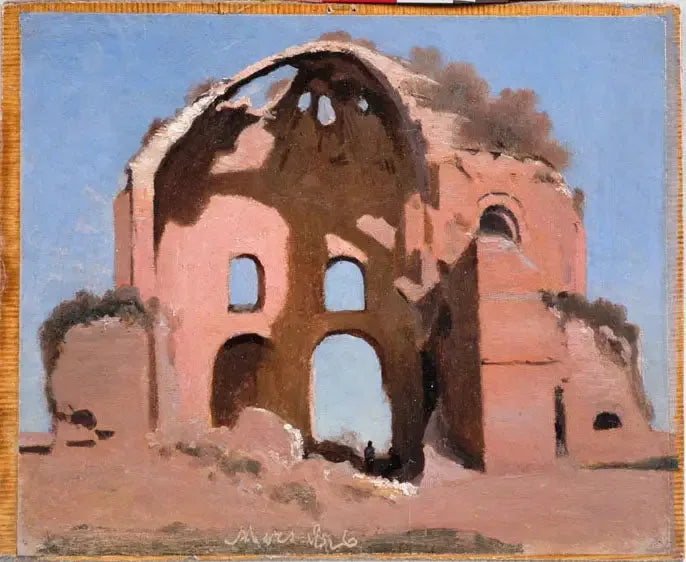 Templo de Minerva Médica cerca de Roma - Jean-Baptiste Camille Corot