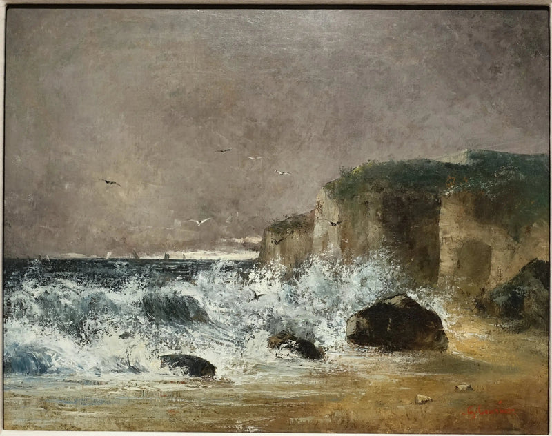 Tiempos tormentosos en Étretat - Gustave Courbet