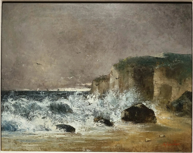 Tiempos tormentosos en Étretat - Gustave Courbet